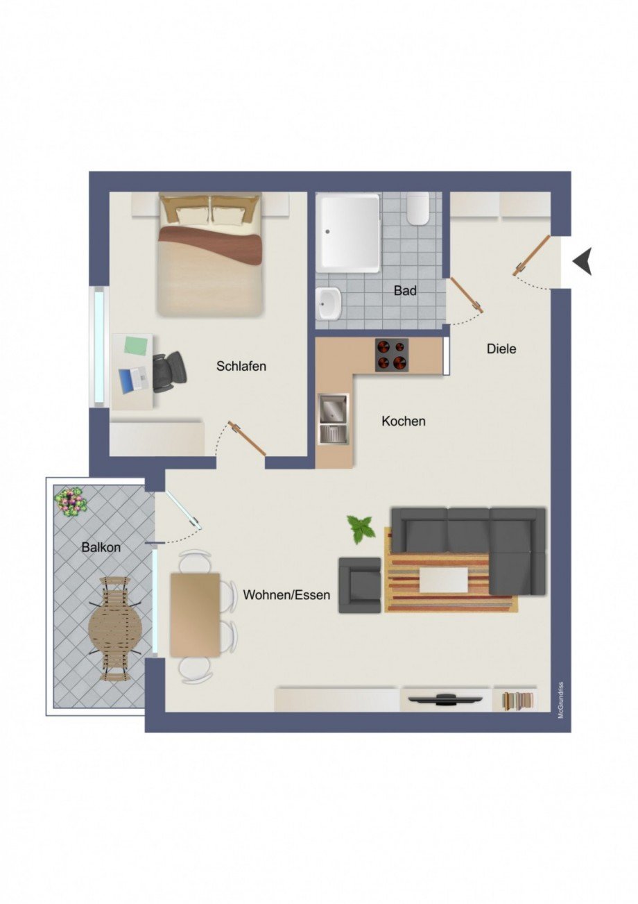 Grundriss Etagenwohnung Siegburg
