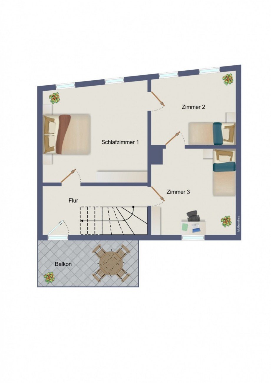 Grundriss OG Einfamilienhaus Hennef