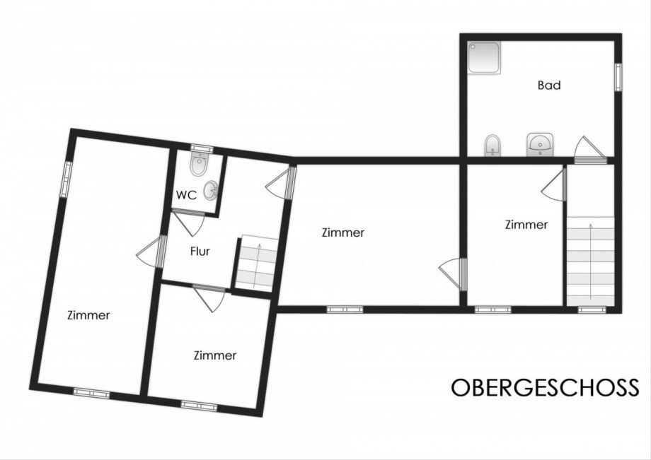 Grundriss-Skizze OG Einfamilienhaus Hennef