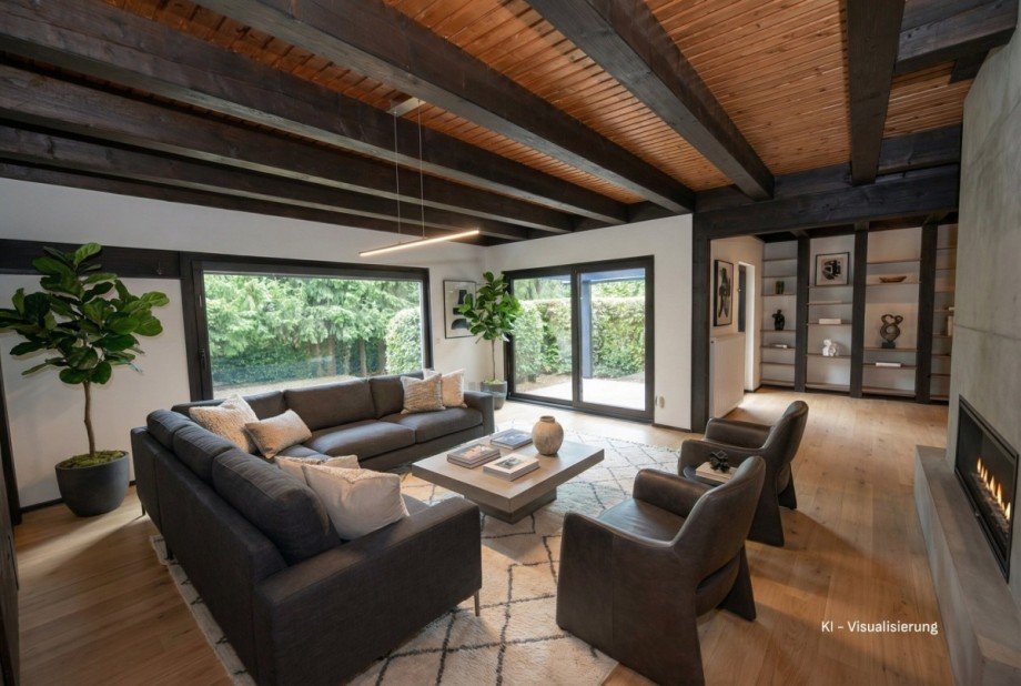 Wohnzimmer - M�blierungsbeispiel Einfamilienhaus Hennef