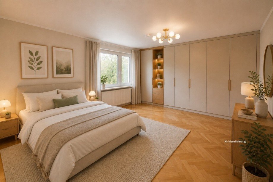 Schlafzimmer - digital m�bliert Einfamilienhaus Neunkirchen-Seelscheid