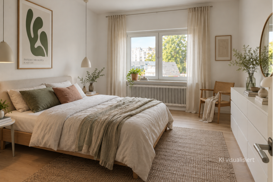 Schlafzimmer - visualisiert Etagenwohnung Siegburg