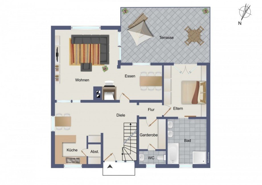 Grundriss EG Einfamilienhaus Hennef