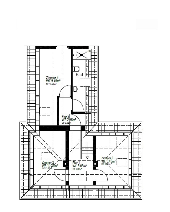 Grundriss Dachgeschoss Einfamilienhaus Hennef