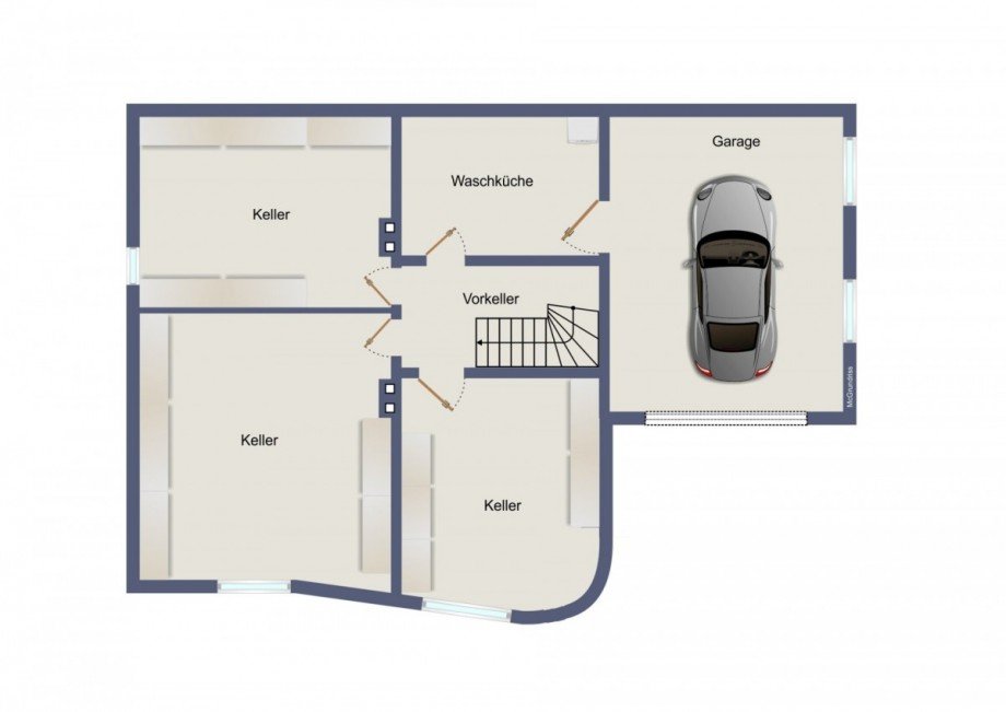 Grundriss KG Zweifamilienhaus Siegburg