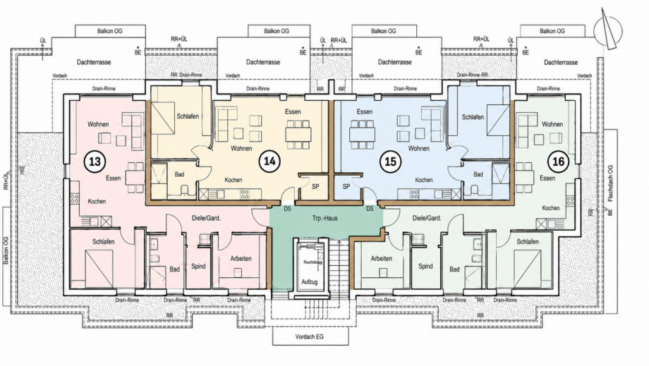 Grundriss DG Erdgeschosswohnung Hennef