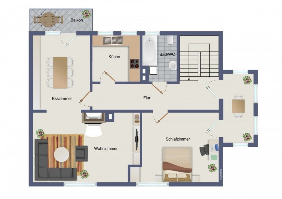 Grundriss Obergeschoss Zweifamilienhaus Hennef