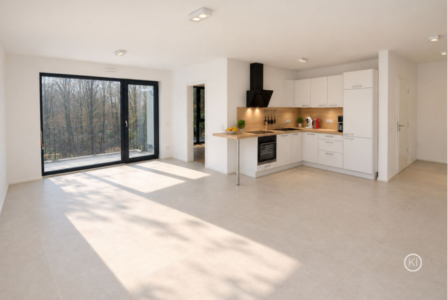 Wohnbereich mit Einbauk�che Etagenwohnung Siegburg