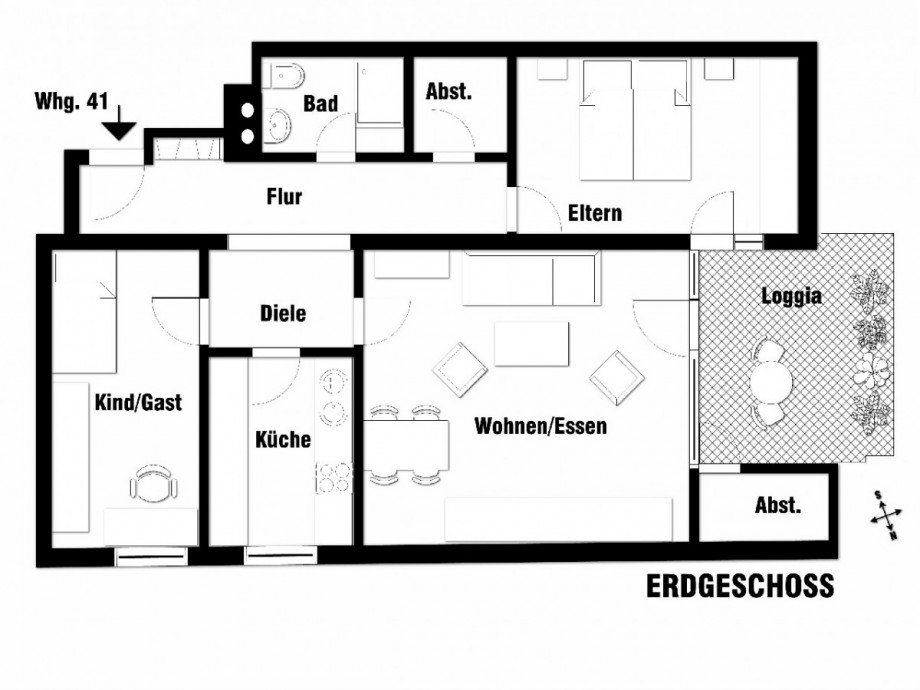 Grundriss Etagenwohnung Siegburg