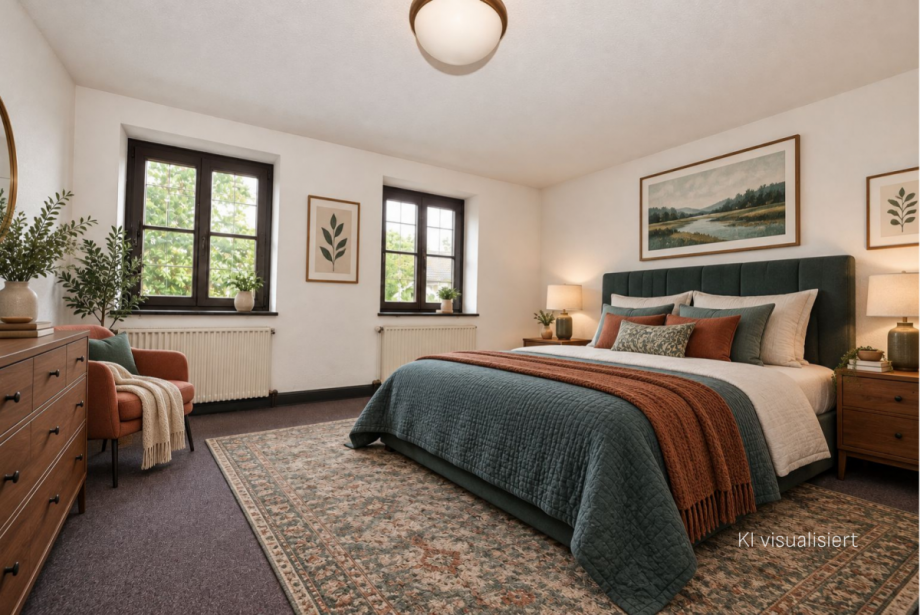 Schlafzimmer - Visualisierung Bauernhaus Z�lpich