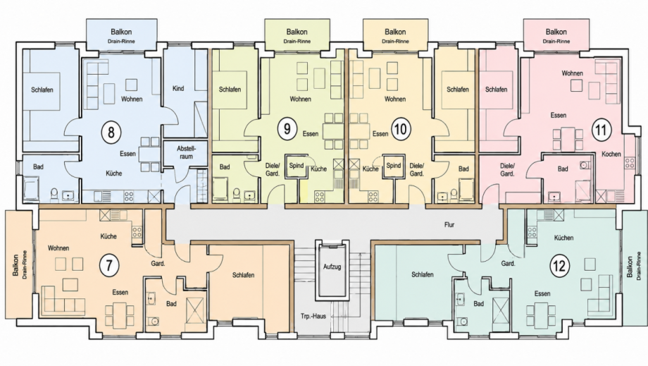 Grundriss OG Etagenwohnung Hennef