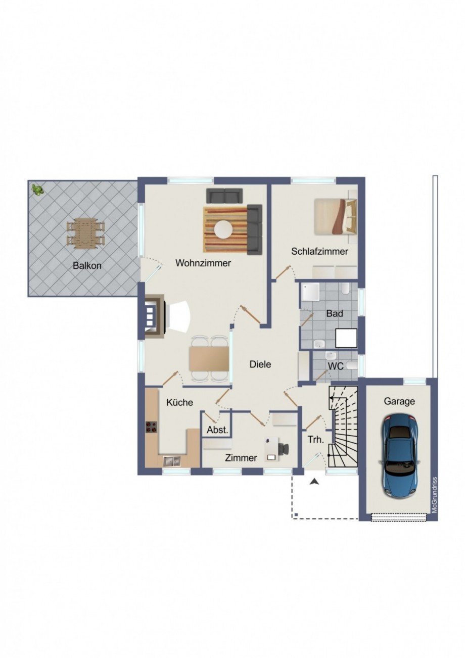 Grundriss Erdgeschosswohnung Hennef