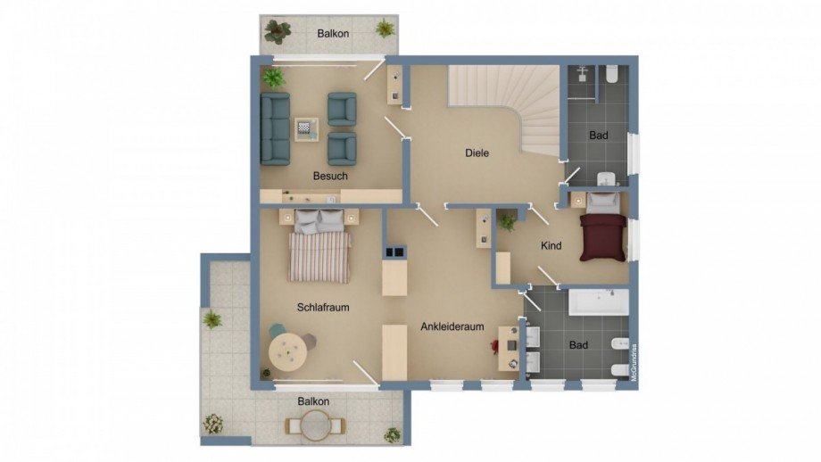 Grundriss OG Einfamilienhaus Hennef