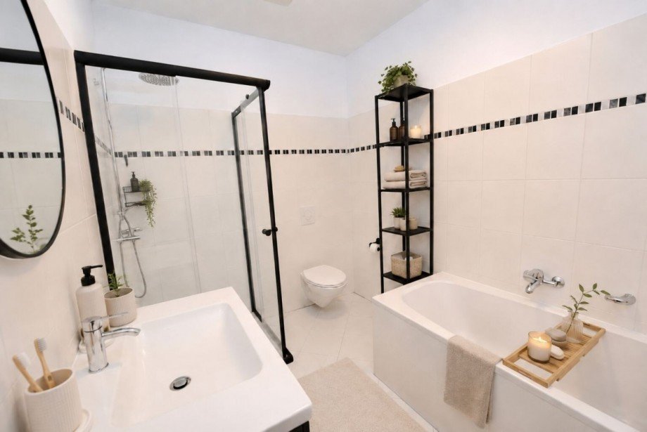 Bad - visualisiert Etagenwohnung Siegburg