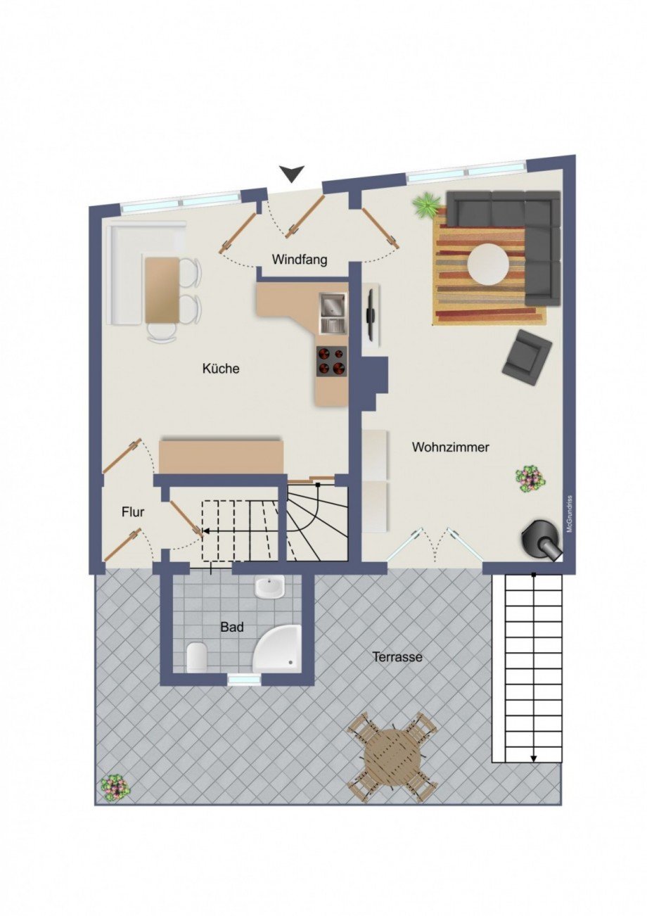 Grundriss EG Einfamilienhaus Hennef