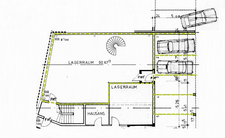 Grundriss Lager Ladenlokal Troisdorf