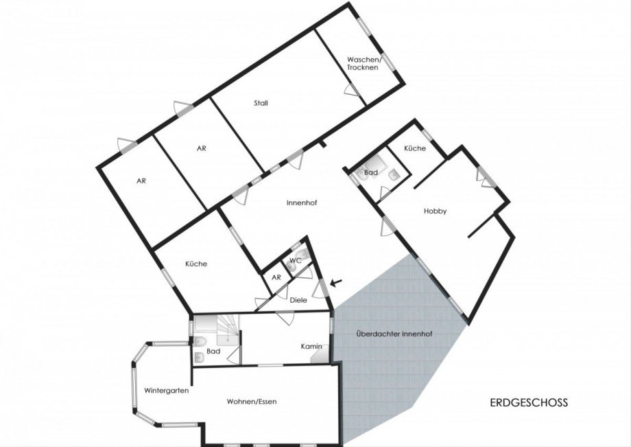Grundriss Erdgeschoss Bauernhaus Z�lpich