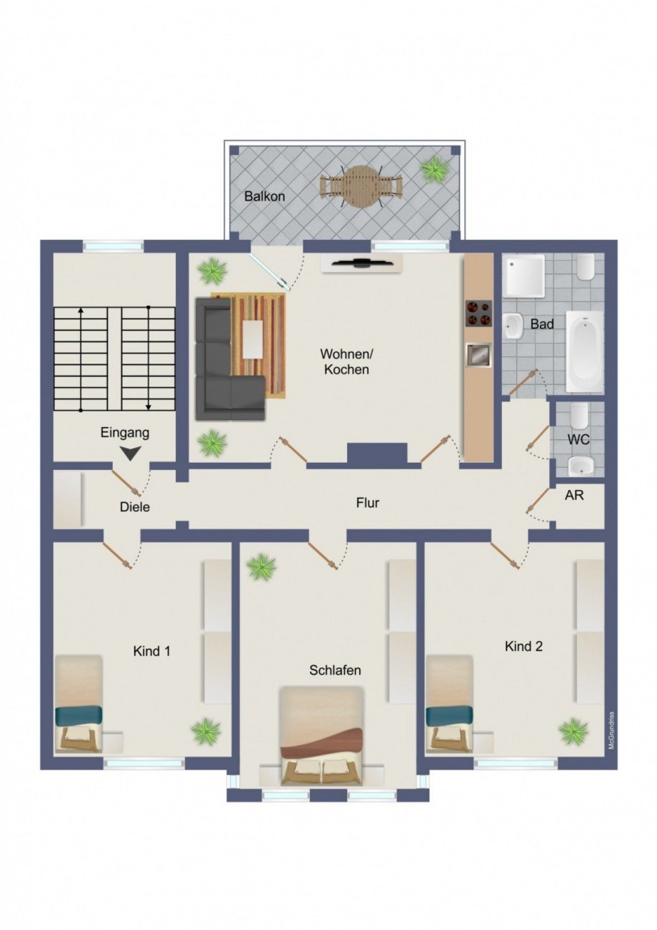 Grundriss Etagenwohnung Siegburg