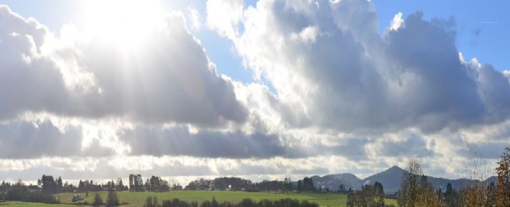 Außergewöhnlich sonniges Baugrundstück mit unverbaubarem Blick ins Grüne
